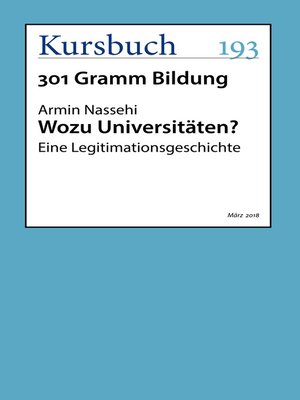 cover image of Wozu Universitäten?